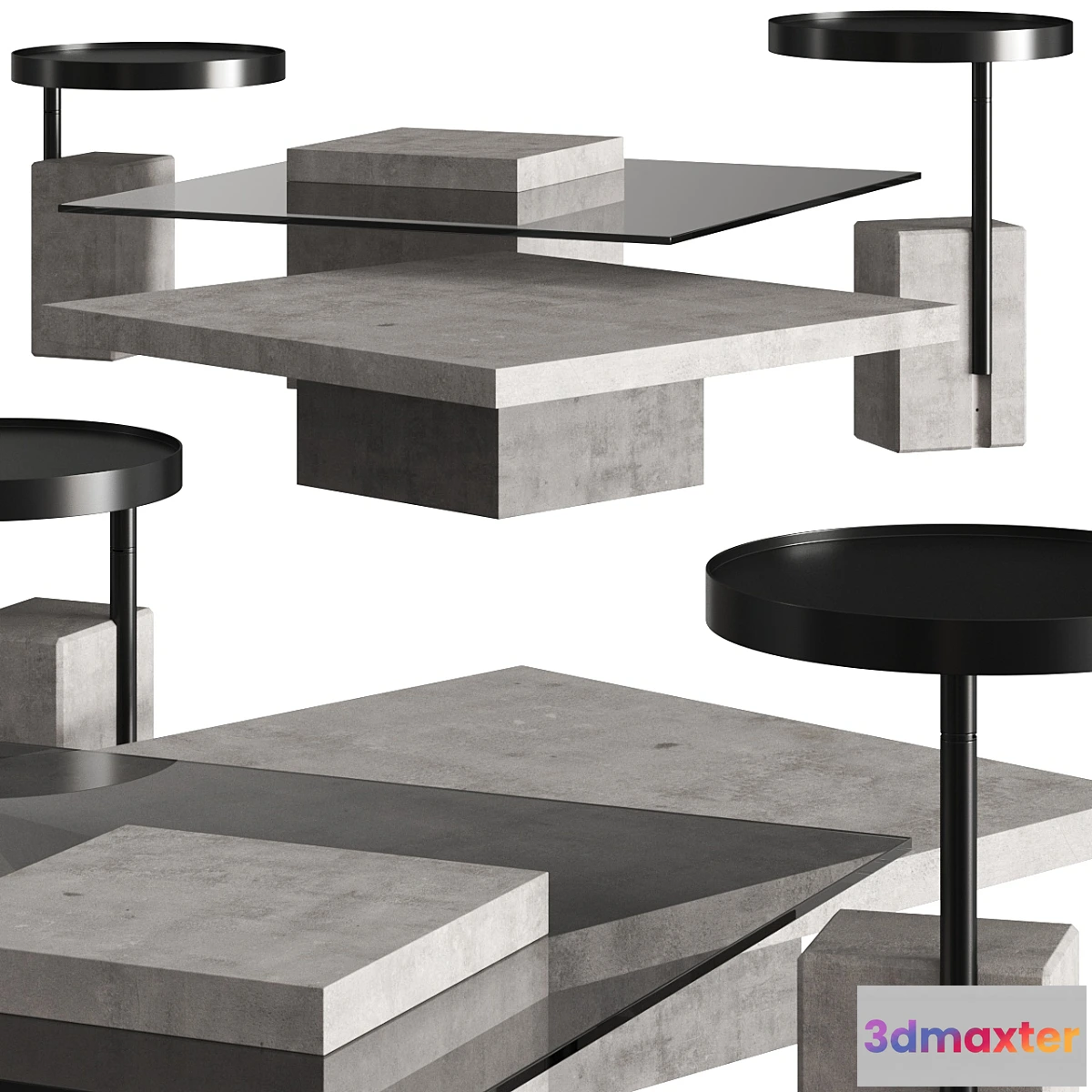 607277 - Lyon Beton Singleton & Twist Coffee Tables