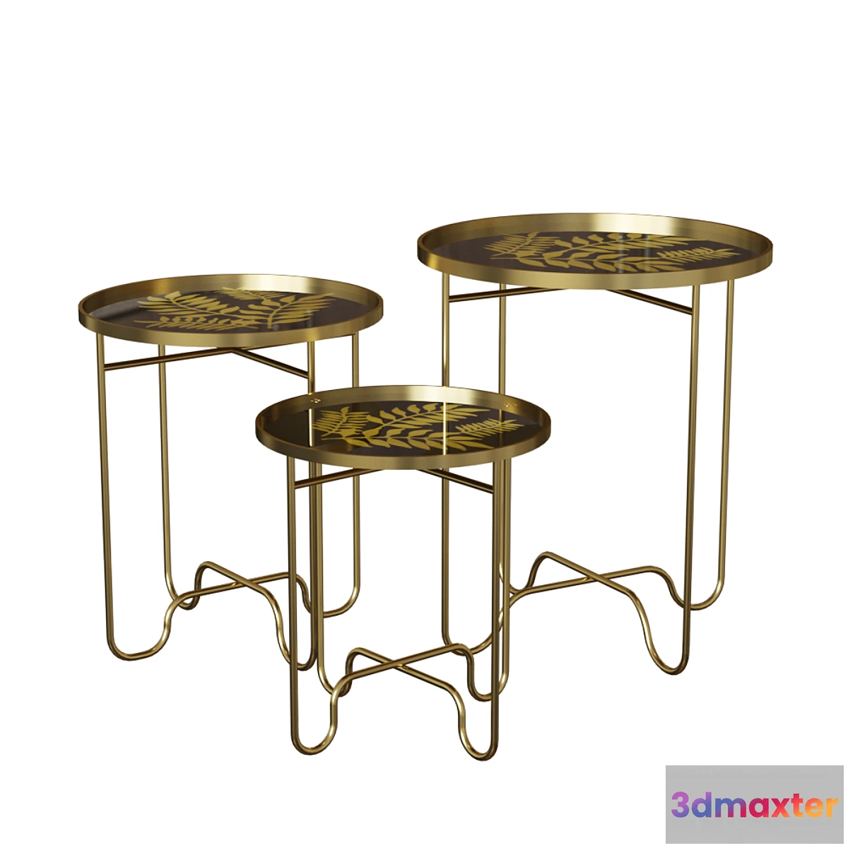 607481 - Table set of 3 pieces “Akhelbhen”