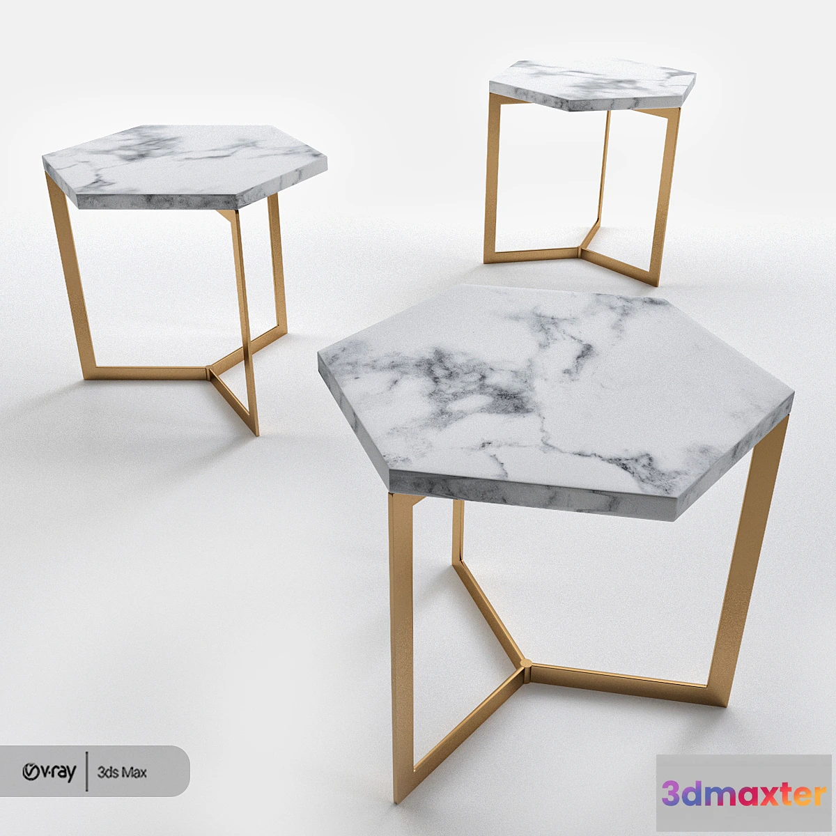 607567 - Hex side table hudson drink table set