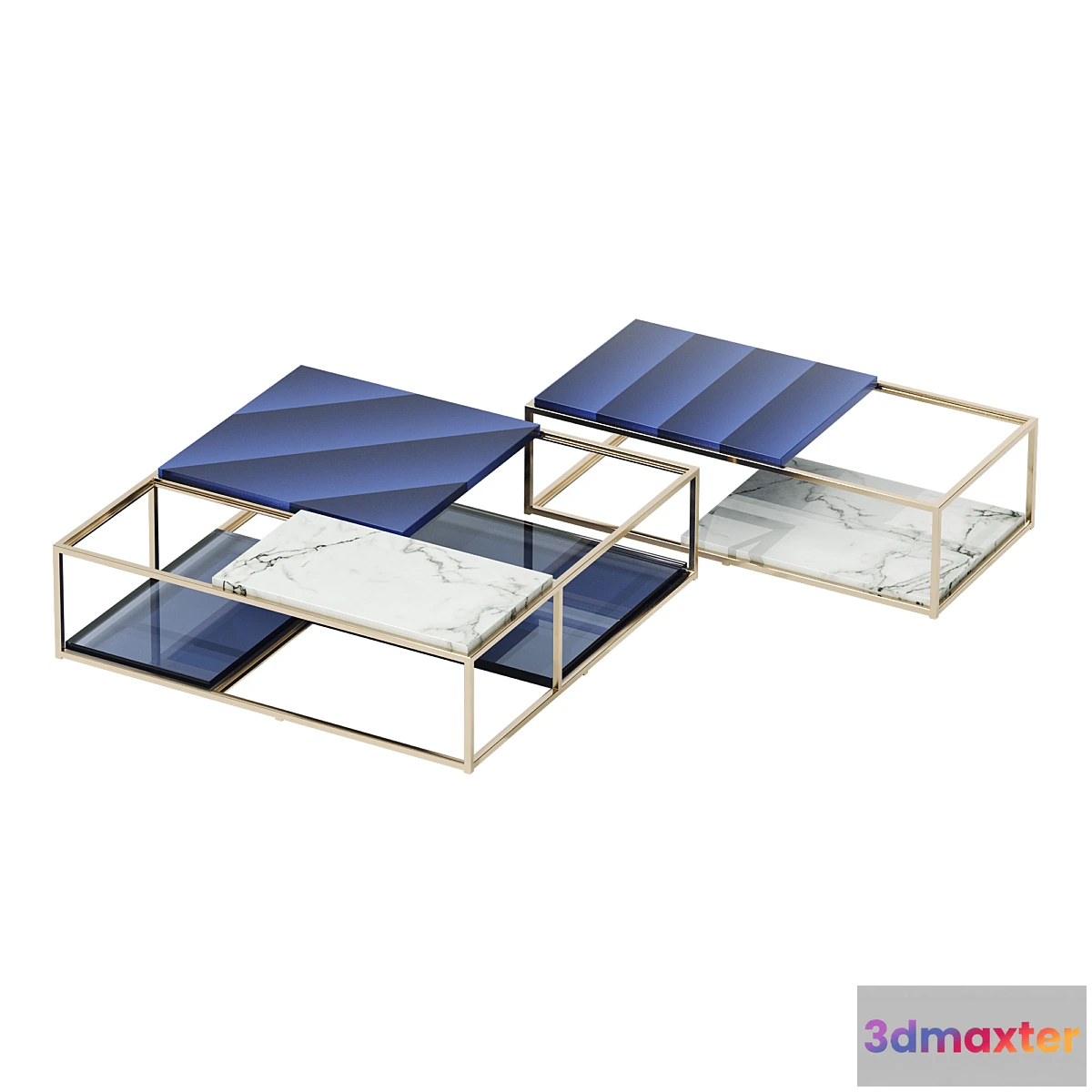 607645 - Fendi casa BOOGIE Calacatta Warm Gold (coffee table) BLUE