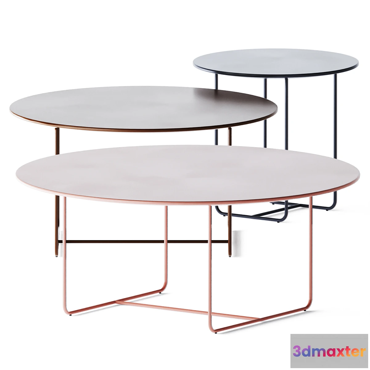 607855 - Metal Round Coffee Table Laura by Jori
