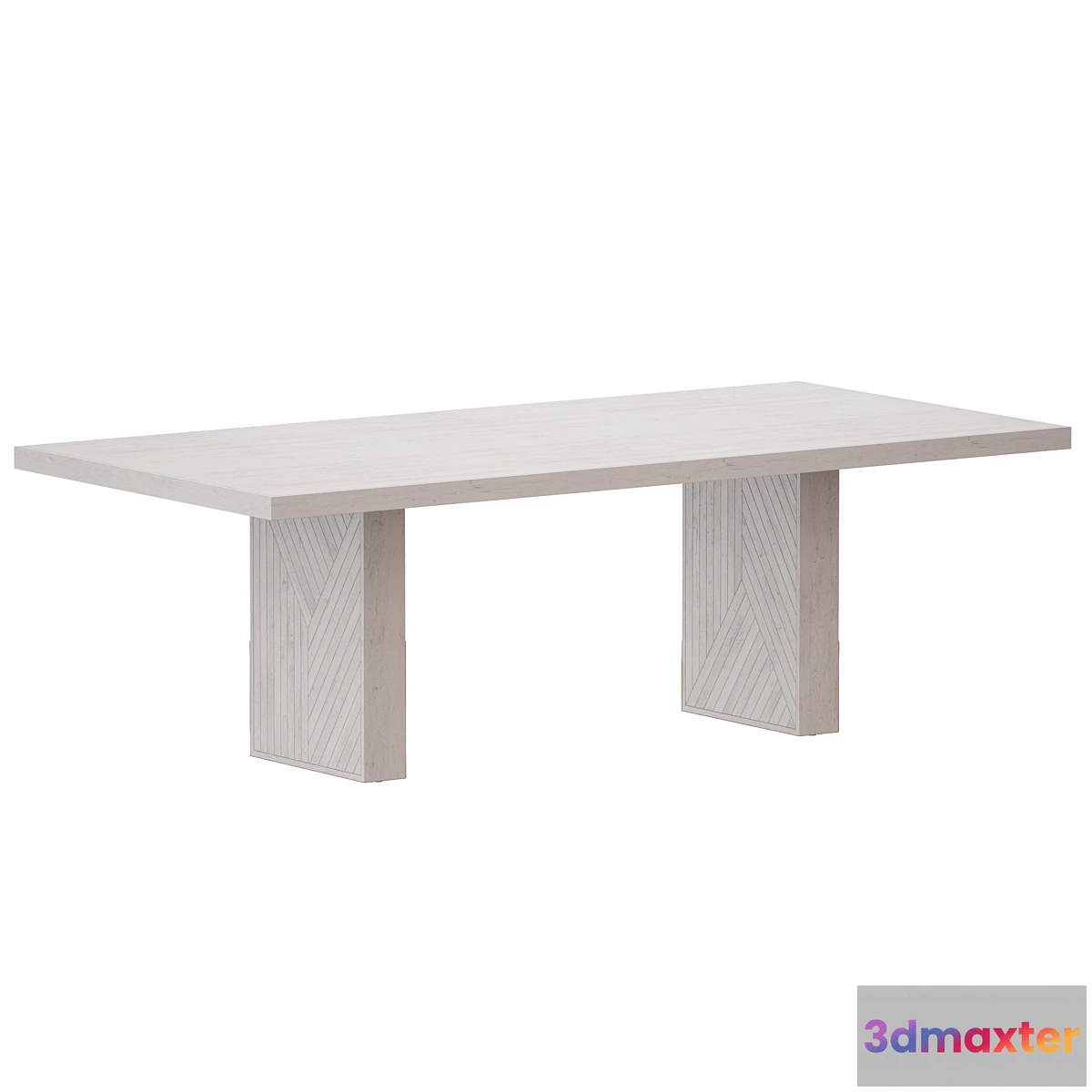 607917 - Dunewood Whitewashed Dining Table (Crate and Barrel)