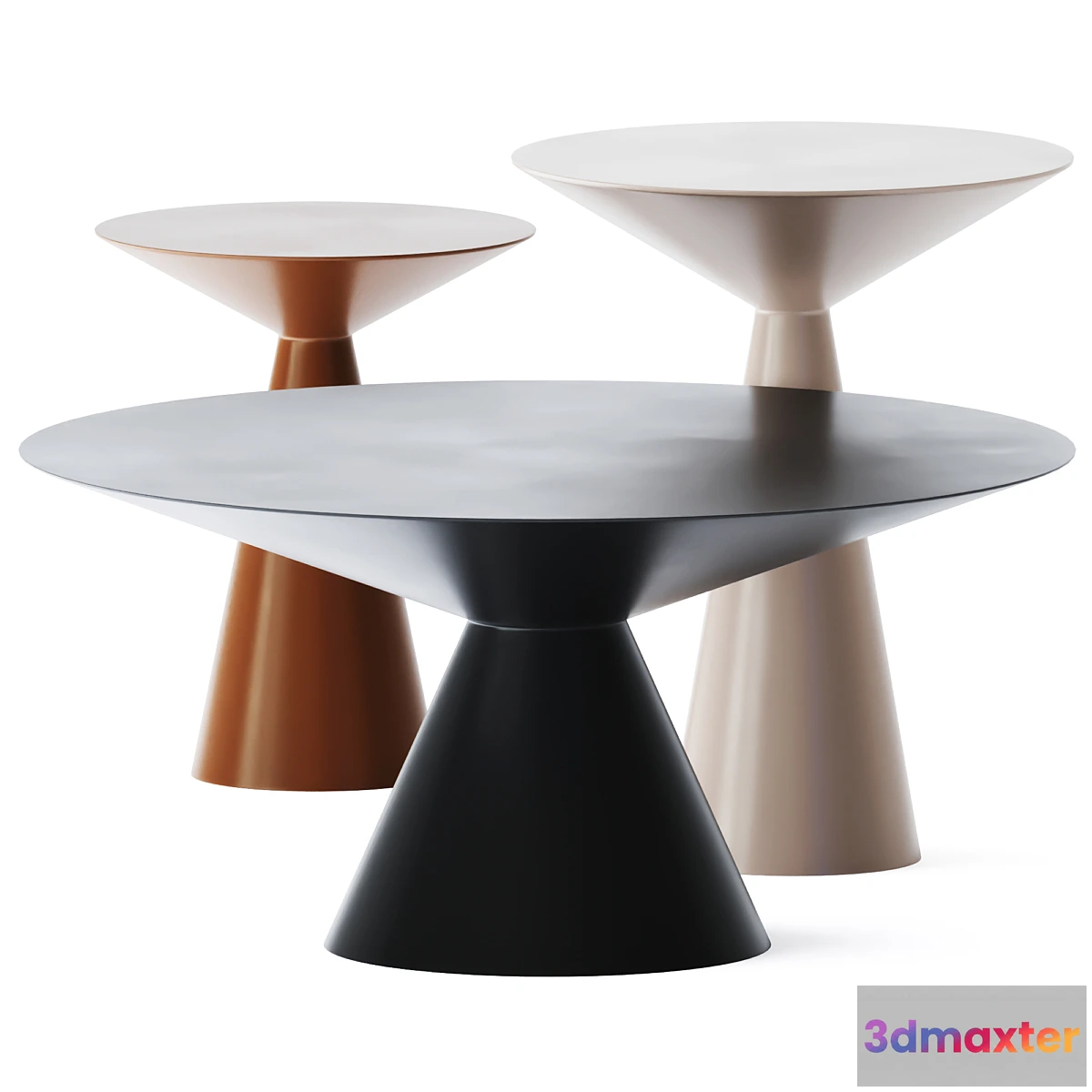 607919 - Metal Round Coffee Tables LOLA by HMD Interiors