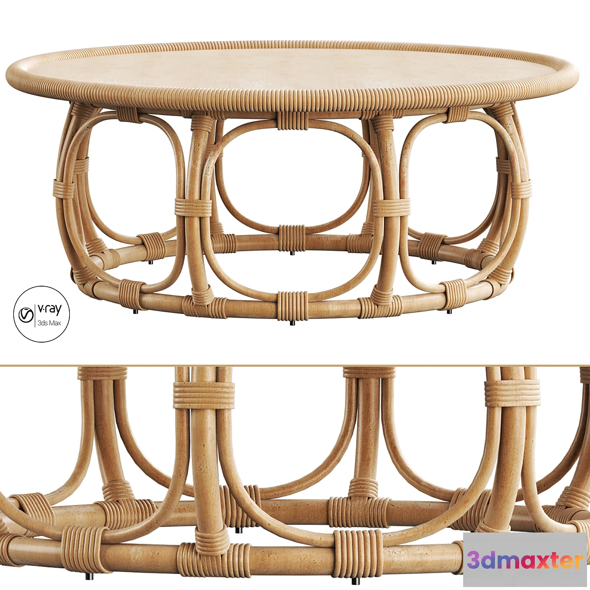 608141 - Anguilla Rattan Coffee Table