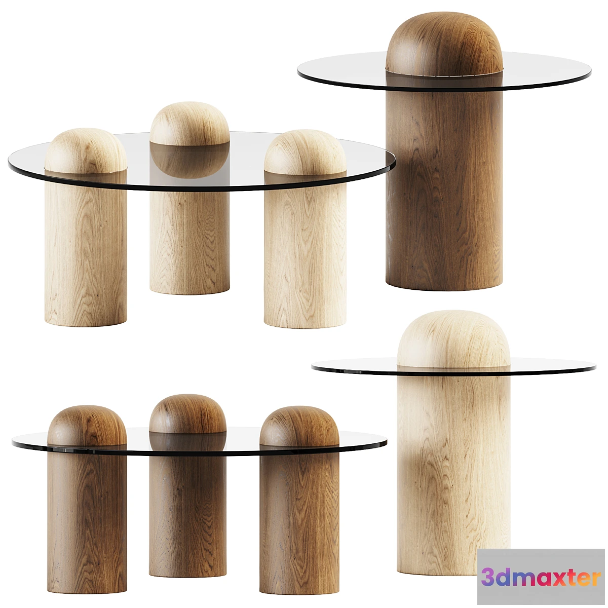 608563 - Jonas Coffee Table Bronze and Lotta Side Table