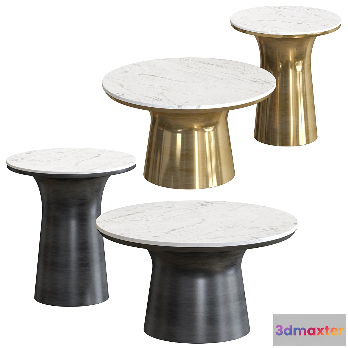 609231 - West Elm - Marble-Topped Pedestal Coffee Table