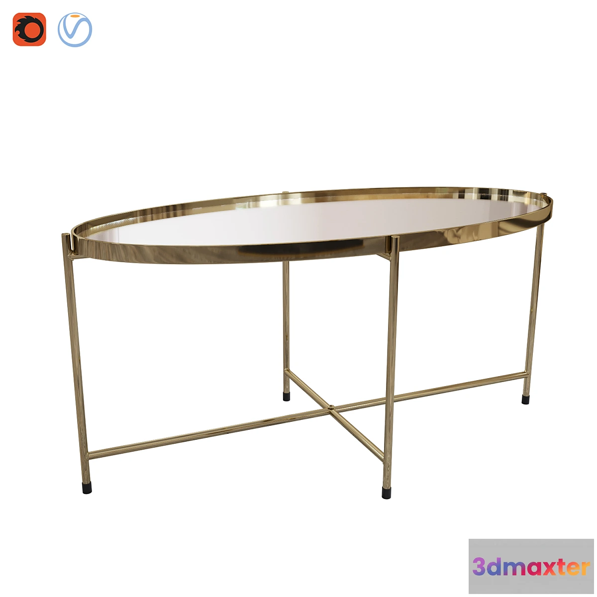 609291 - Coffee Table Miami Oval by KARE DESIGN