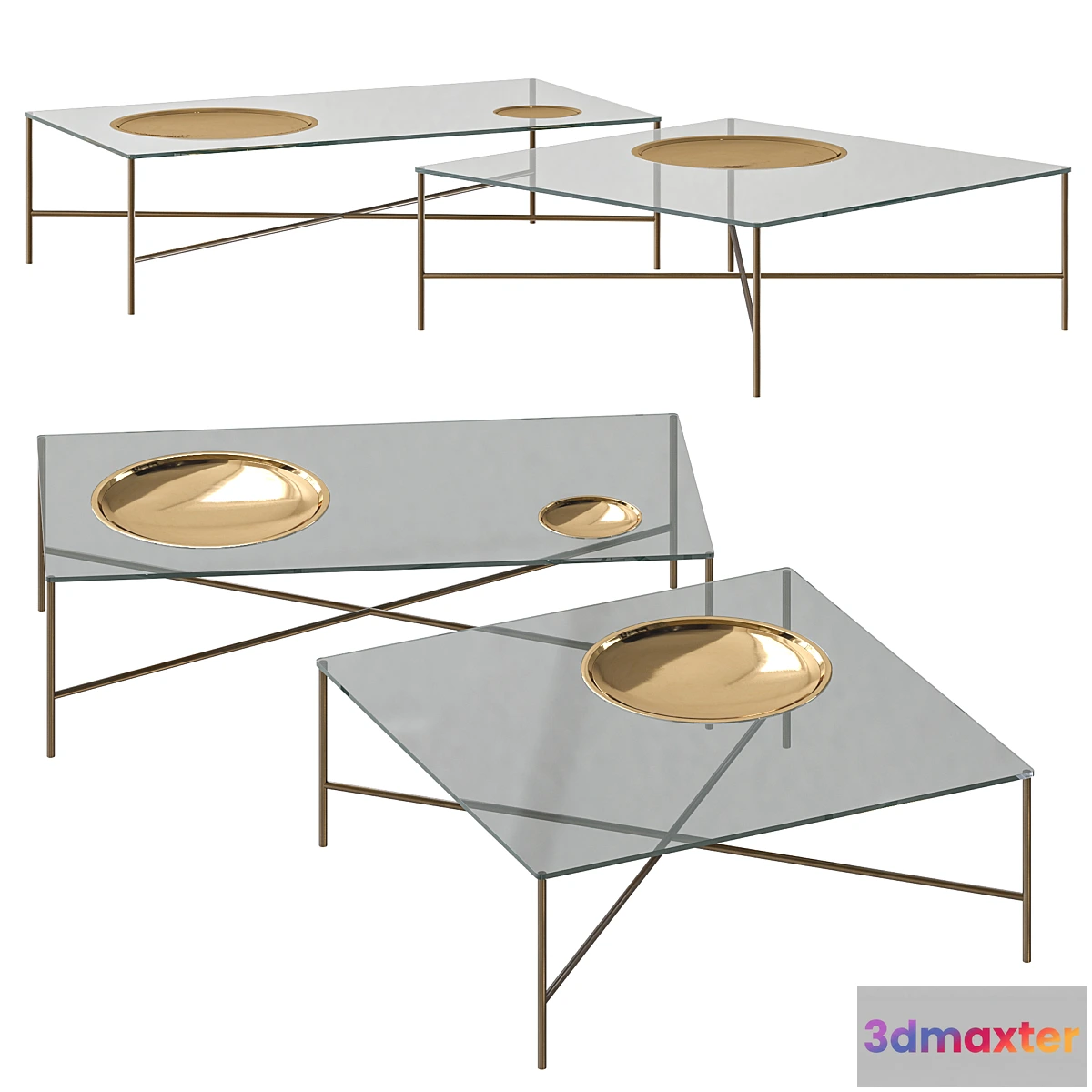 609319 - Gallotti & Radice Golden Moon Rectangular Coffee Table