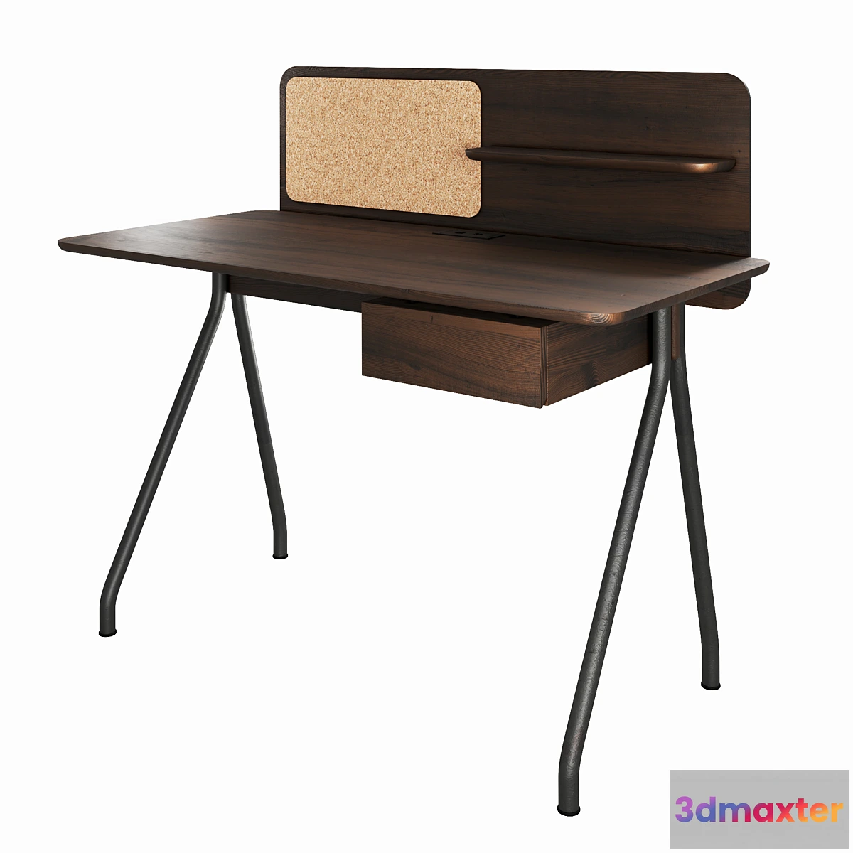 610625 - Simple Writing Desk with Divider by OEO Studio _ HBF Furniture