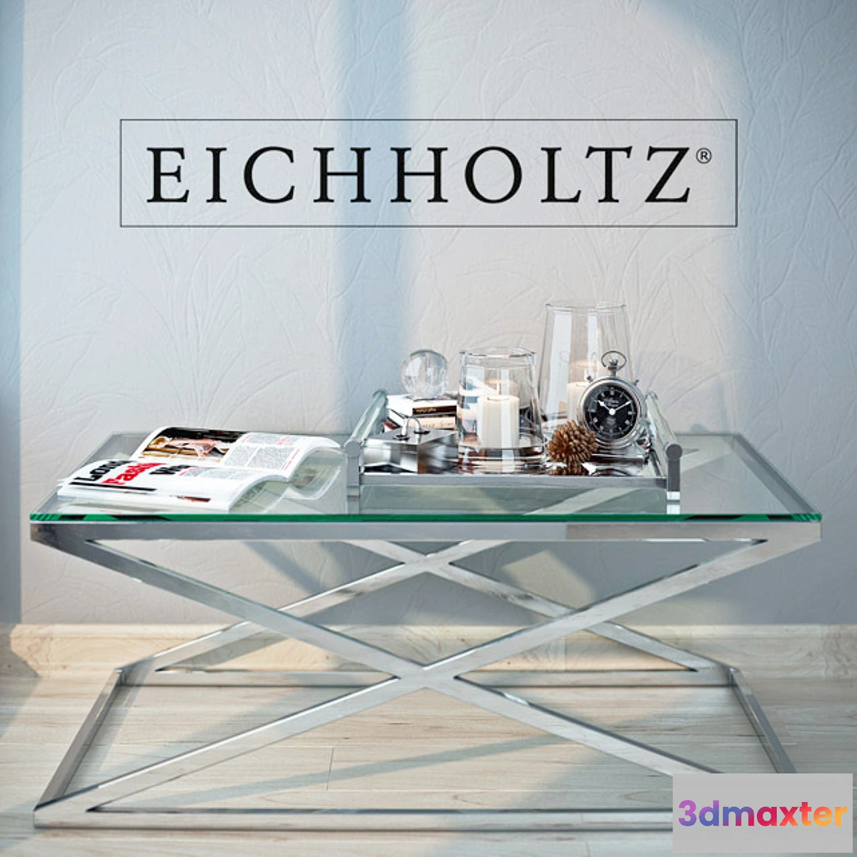 641029 - Coffee table Criss Cross by Eichholtz with decor