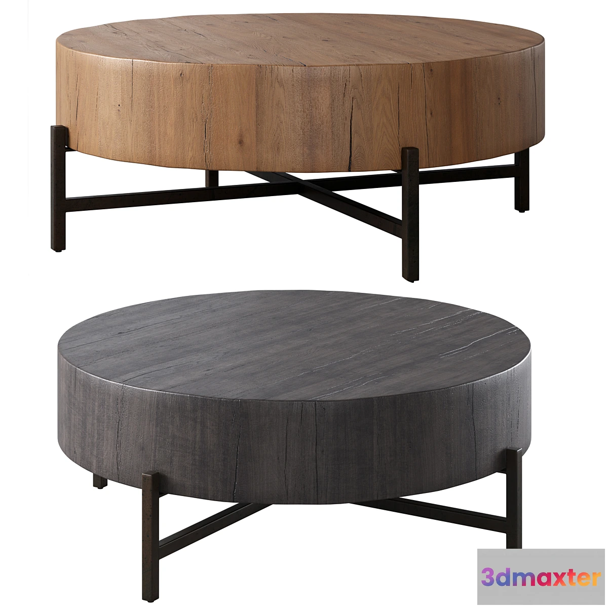 677619 - Fargo 40″ Round Reclaimed Wood Coffee Table by pottery barn