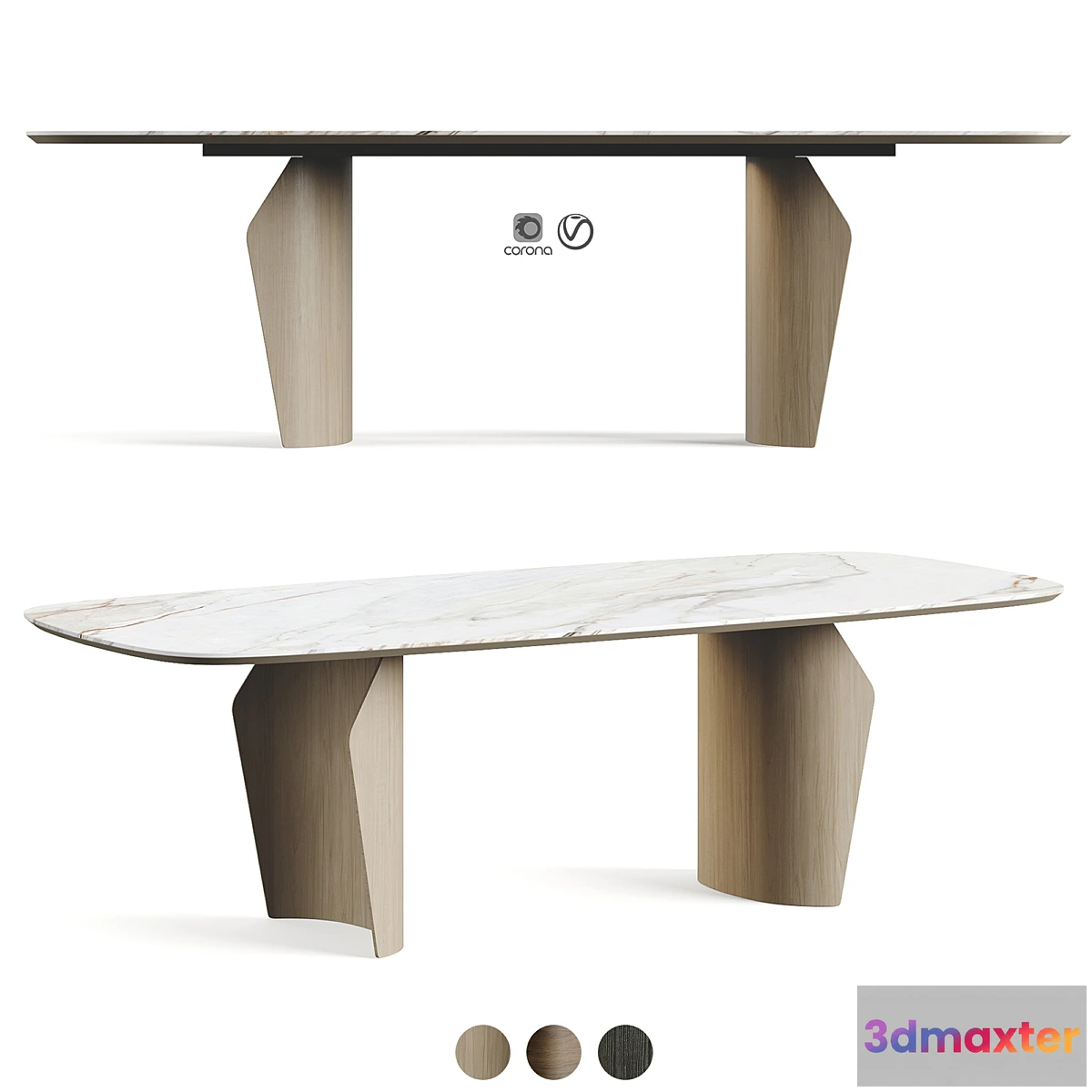 677713 - Bonaldo Flame Table Marble Top