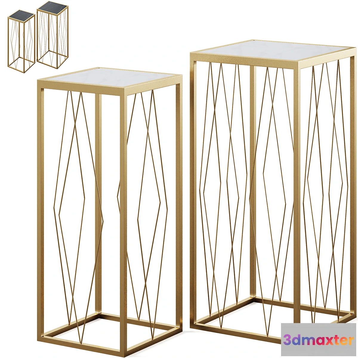 677725 - Console with marble top by GLASAR