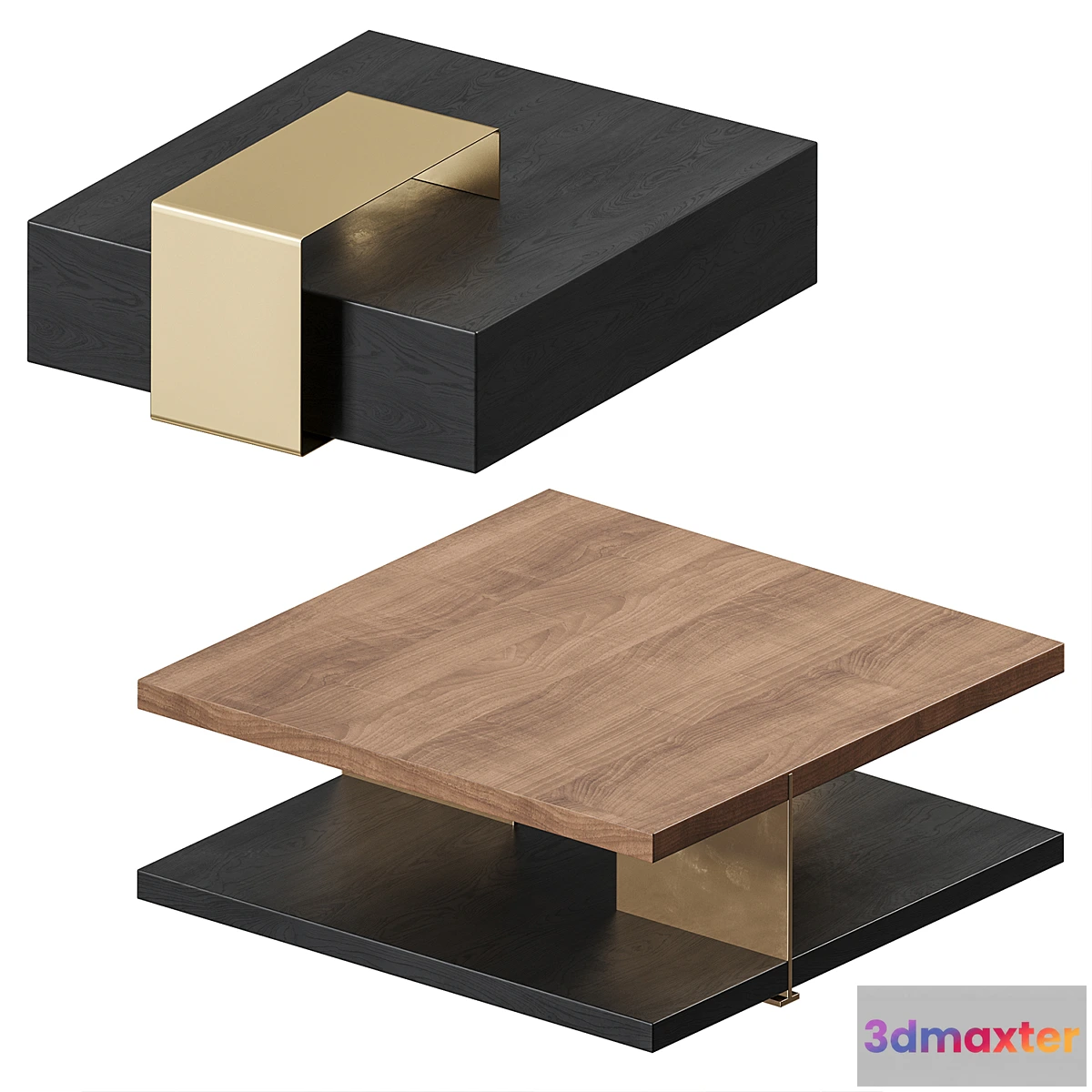 677915 - Homary Black Coffee Table