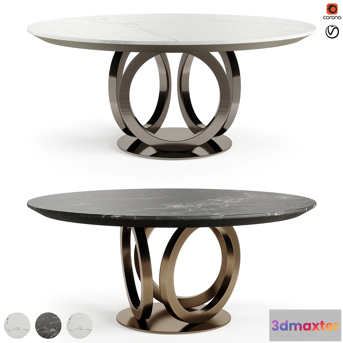 678113 - FENDI CASA GALILEO MARBLE DINING TABLE