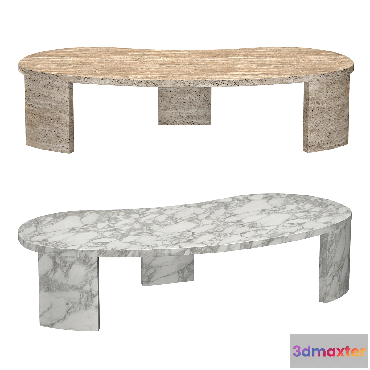 678185 - VINCI ITALIAN TRAVERTINE COFFEE TABLE