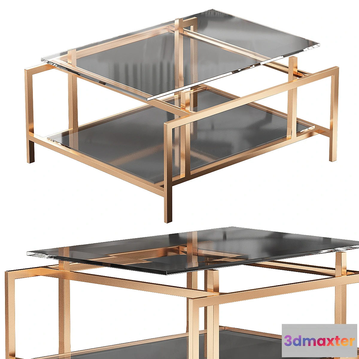 693644 - Square Brass Coffee Table Eichholtz