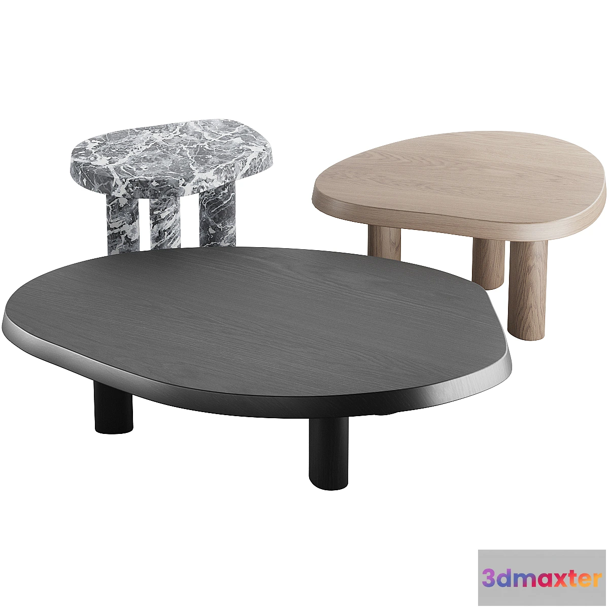 693792 - 013 L Series Marble Wood Coffee Table - No.2