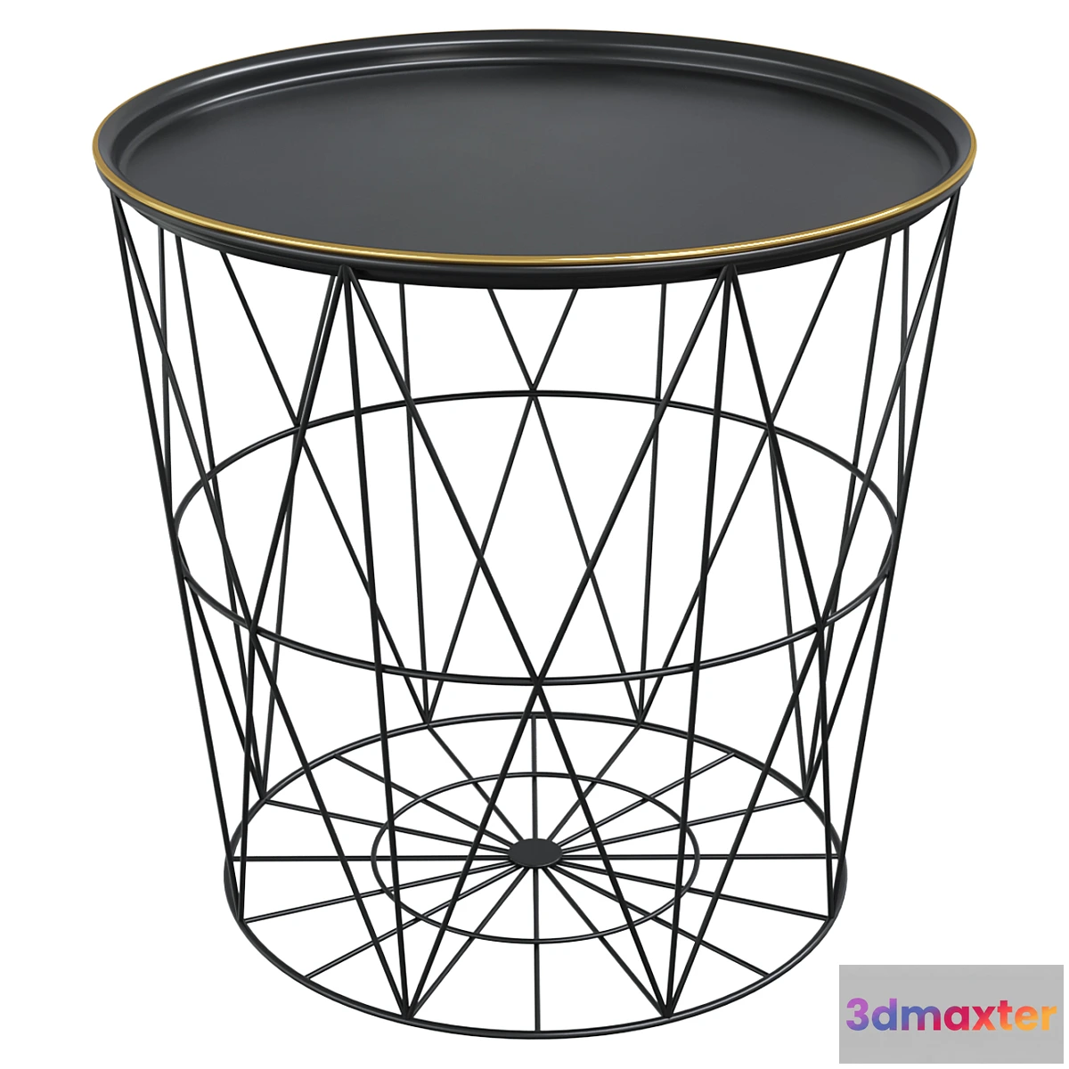 693842 - KALO Black Metal Wire Side Table