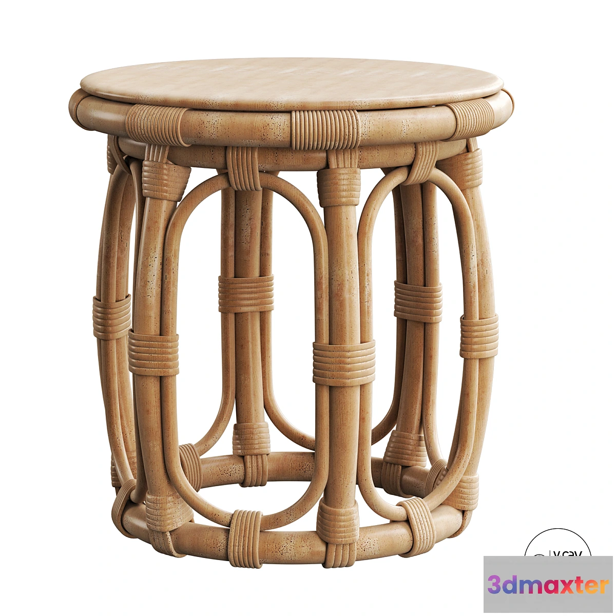 694462 - Round Natural Rattan Accent Table - No.2