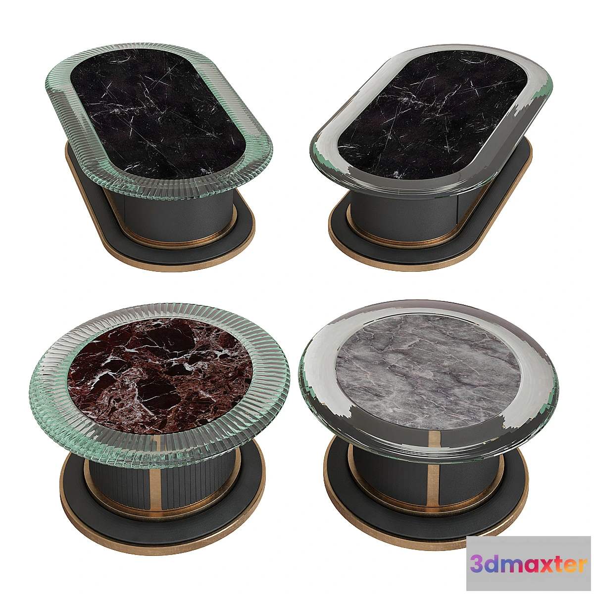 694486 - Mascheroni DAYTONA and COLOMBO leather coffee table