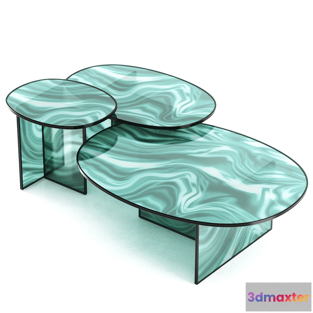 694600 - Liquefy Crystal Coffee Table by Glas Italia