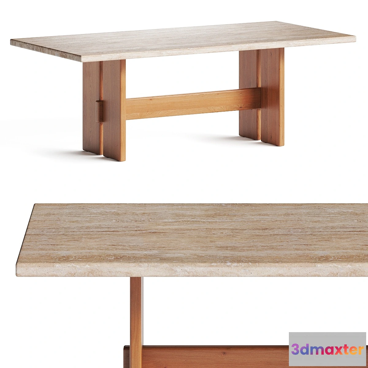 694796 - CB2 Falls Travertine Dining Table