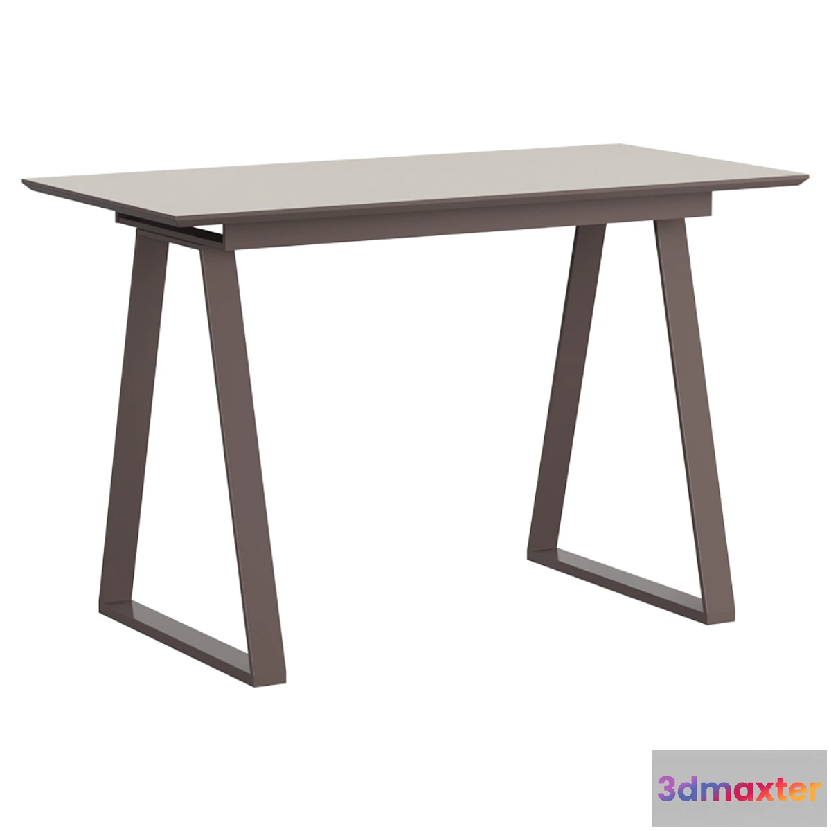721410 - Dining table Detroit folding 120-160  80 beige - No.2