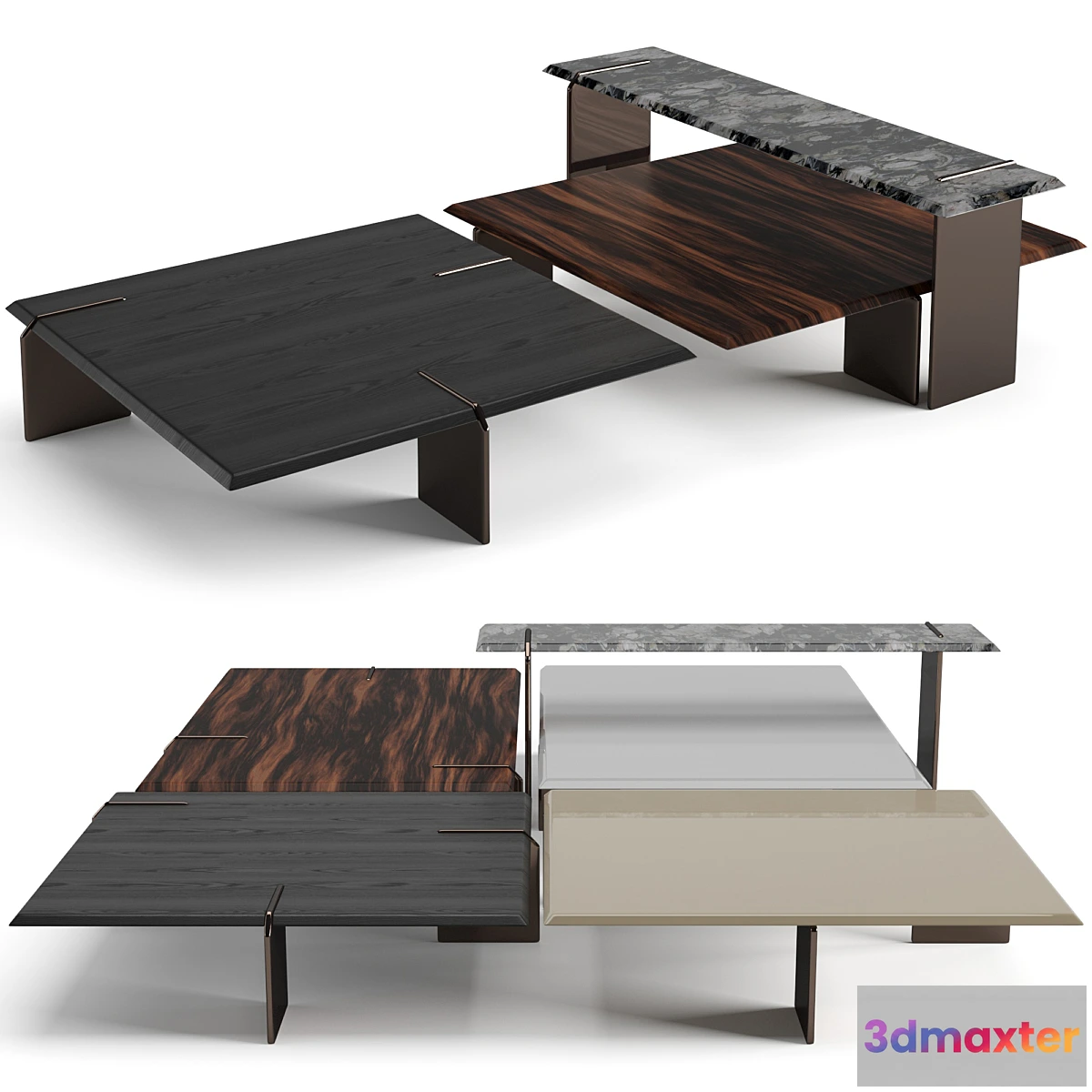735821 - Minotti Keel square coffee tables set - No.2