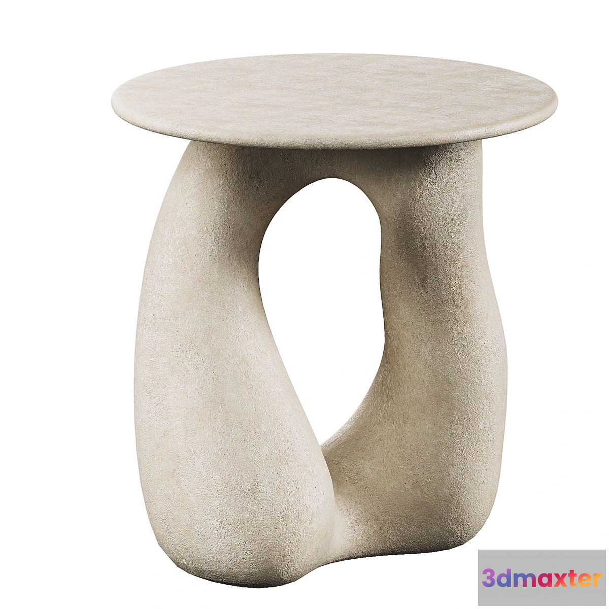 756469 - Sandstone Gabrielle Side Table Handsculped by Hermine Bourdin