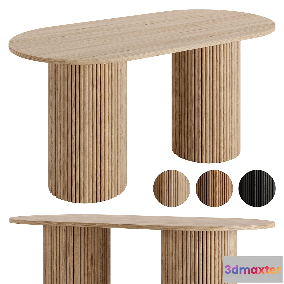 780607 - Farmhouse 63 Solid Wood Dining Table by Homary - No.2