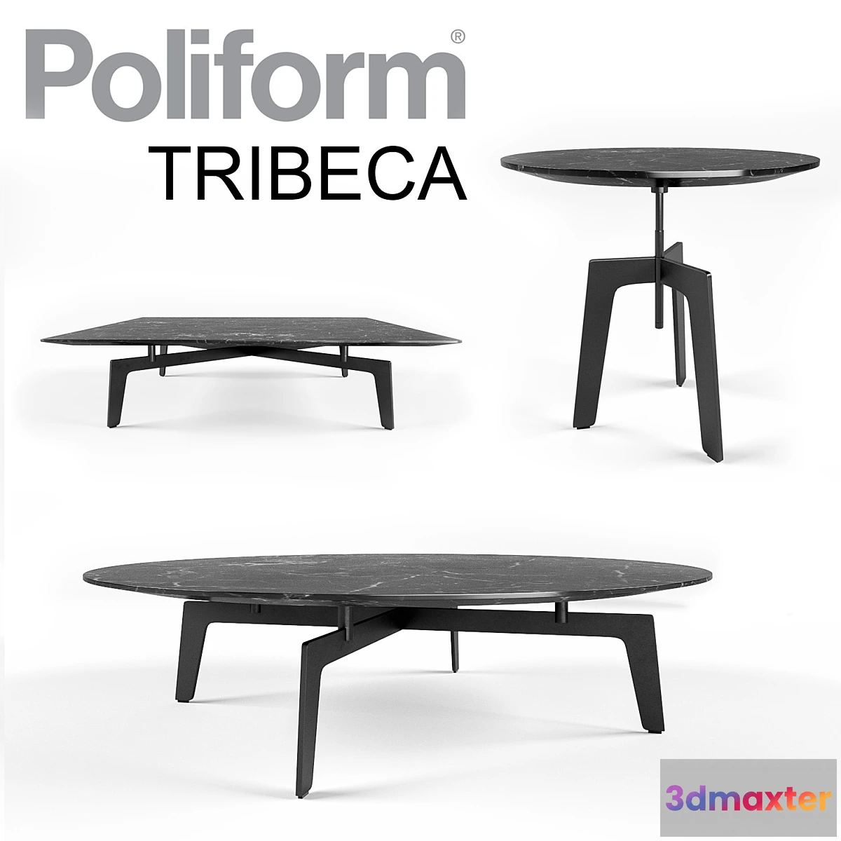 794866 - Poliform Tribeca Table Set x 3 - No.2