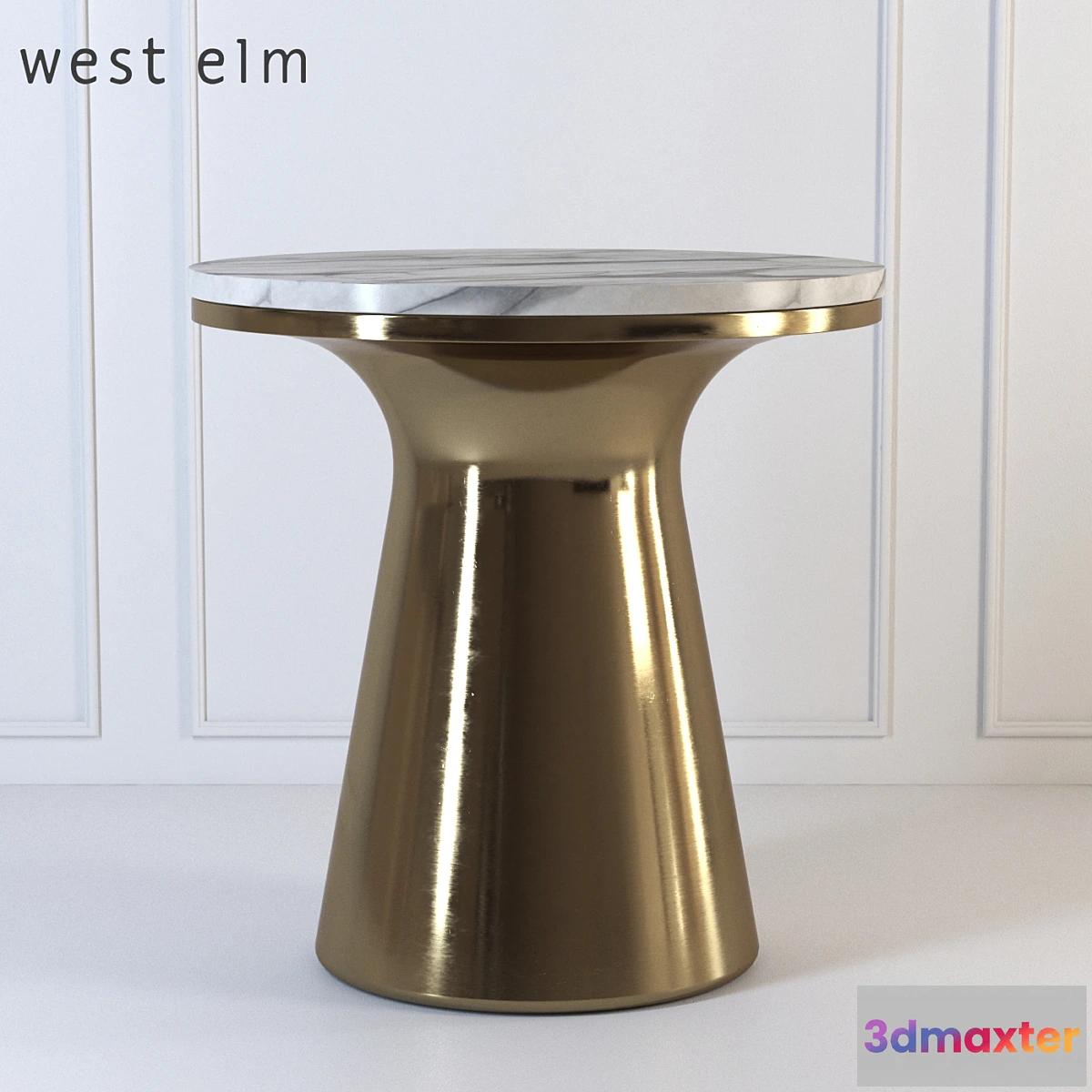 794984 - Marble Topped Pedestal Side Table - No.2