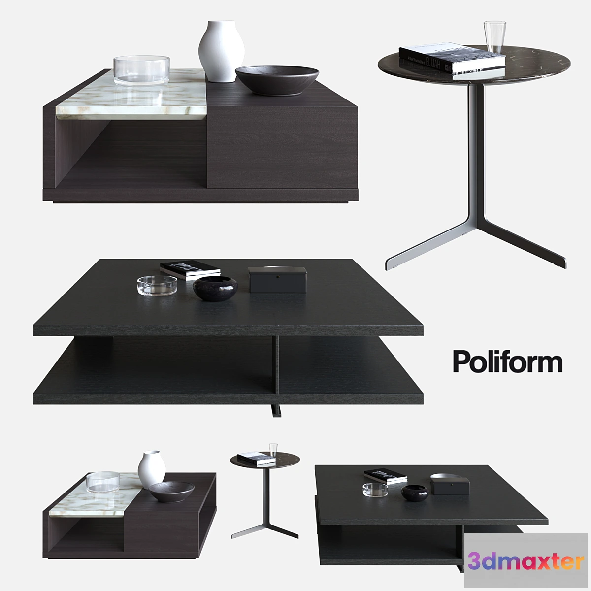 795044 - POLIFORM COFFEE TABLES BRISTOL & CLASS & BABA - No.2