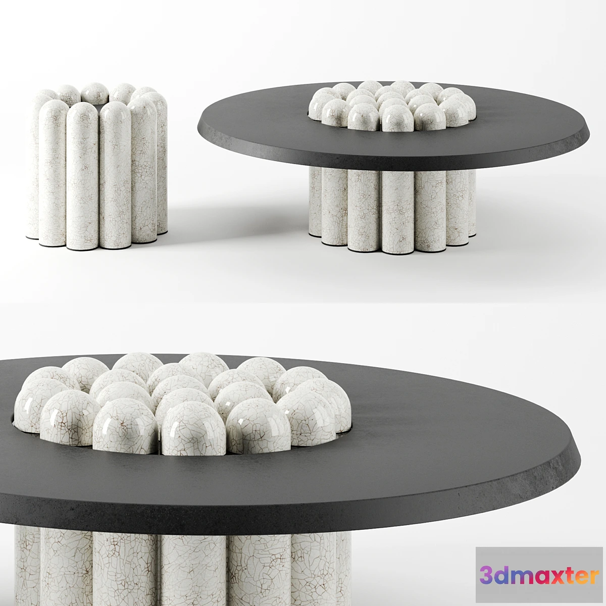 853715 - RAKU-YAKI side tables by Emmanuelle Simon - No.3