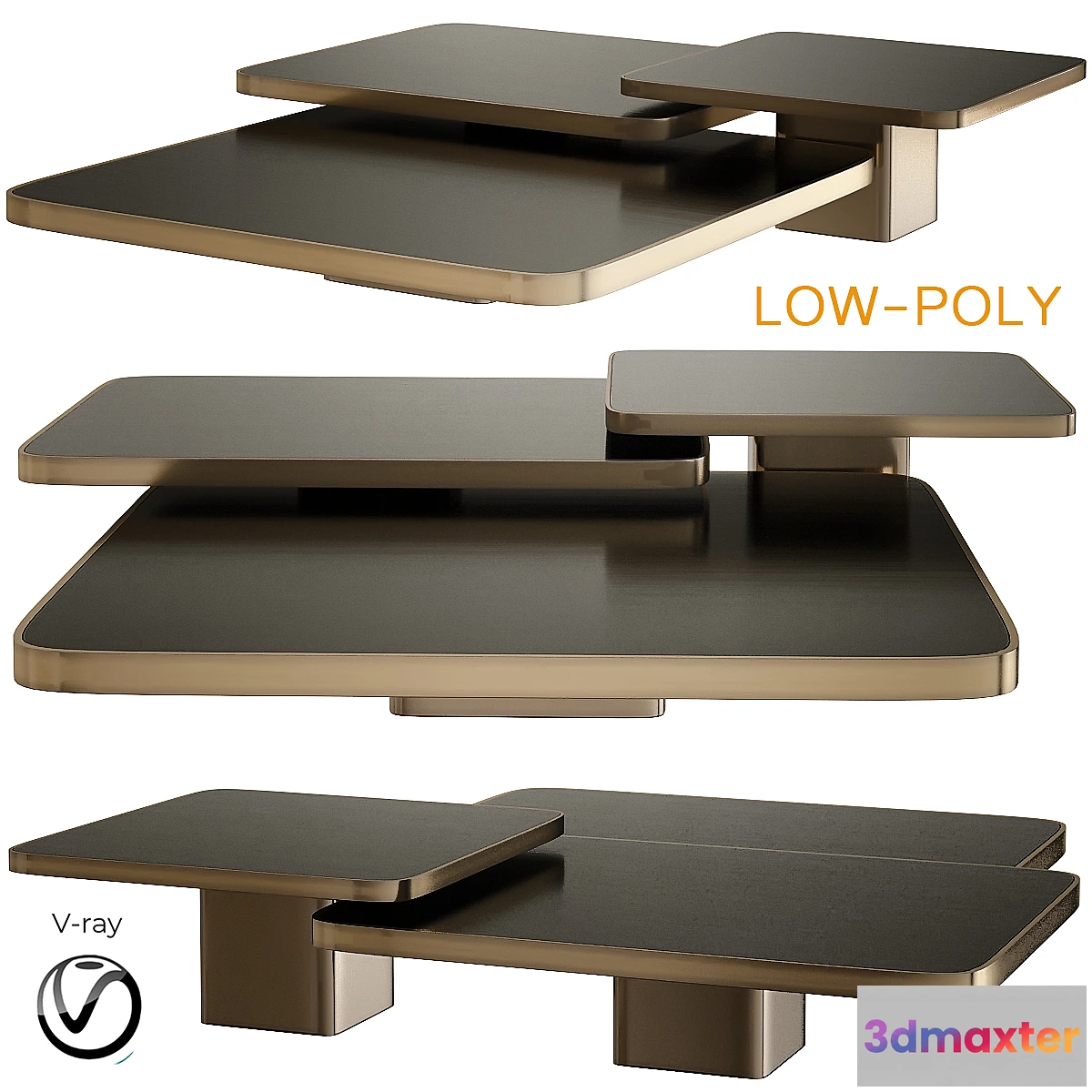862033 - Bow Coffee Tables and Side Tables Classicon (low poly) - No.5