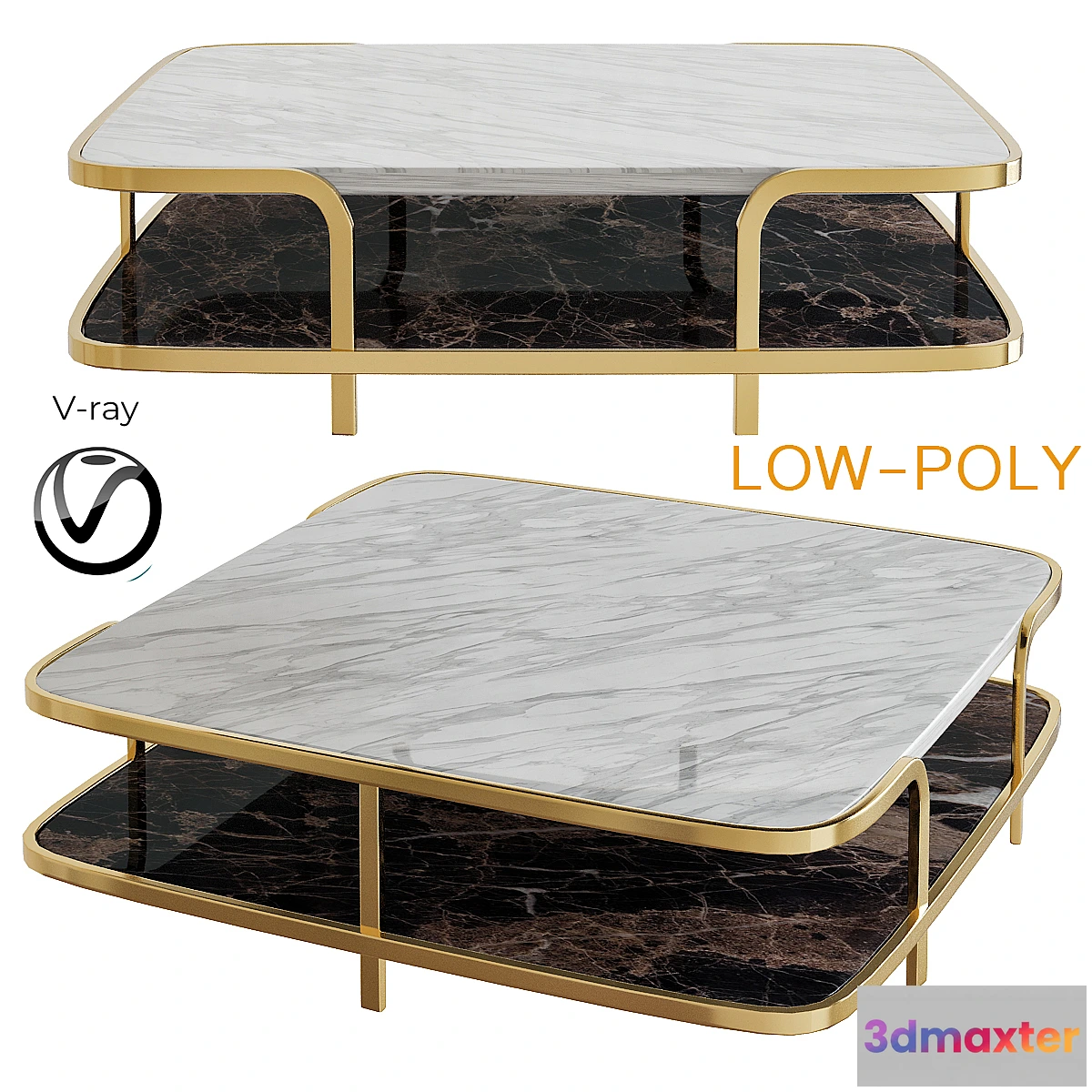 862061 - Small Table Odilon - Nube Italia (low poly) - No.4