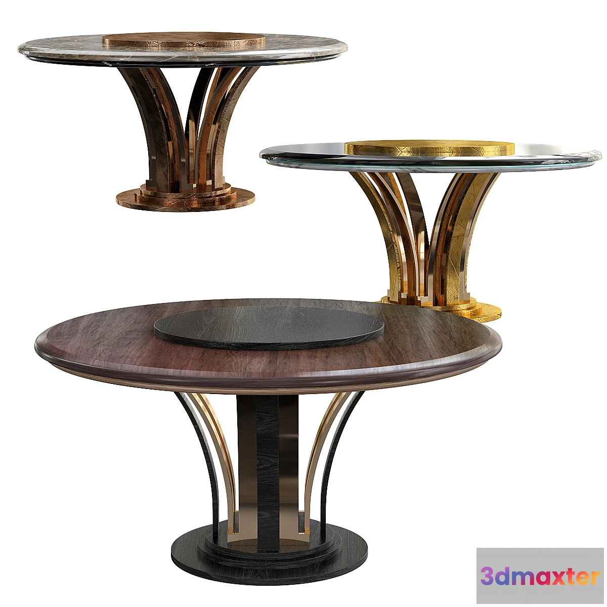 862577 - AR Arredamenti WALNUT WOOD ROUND DINING TABLE - No.4