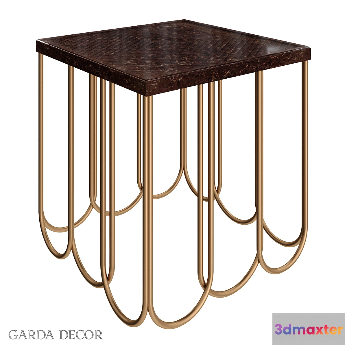 880580 - Coffee Table Square Cherry-Gold ART-2706-ET Garda Decor - No.4