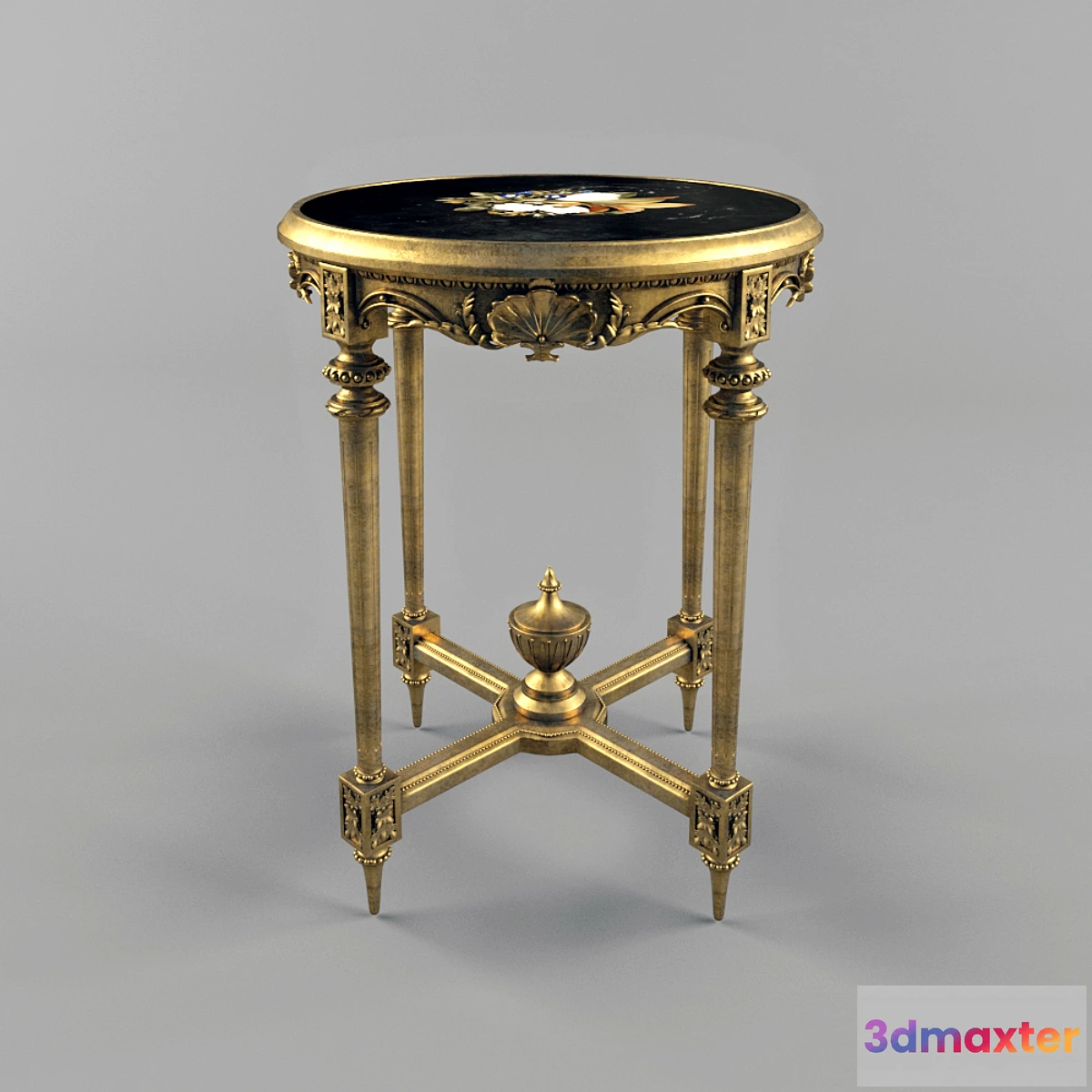 897760 - Antique French Giltwood Marble Top Side Table
