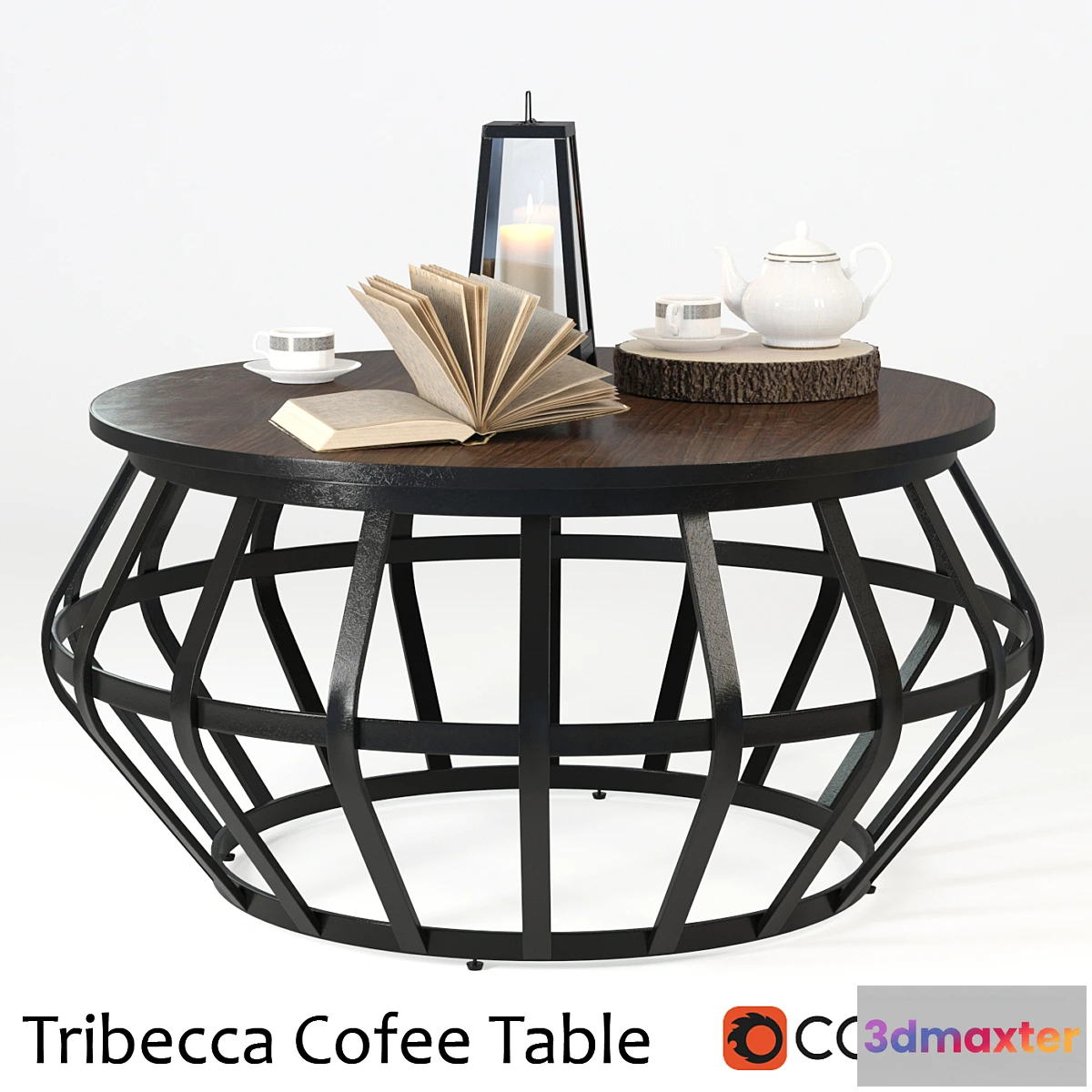897796 - Tribecca Metall Frame Round Cofee Table