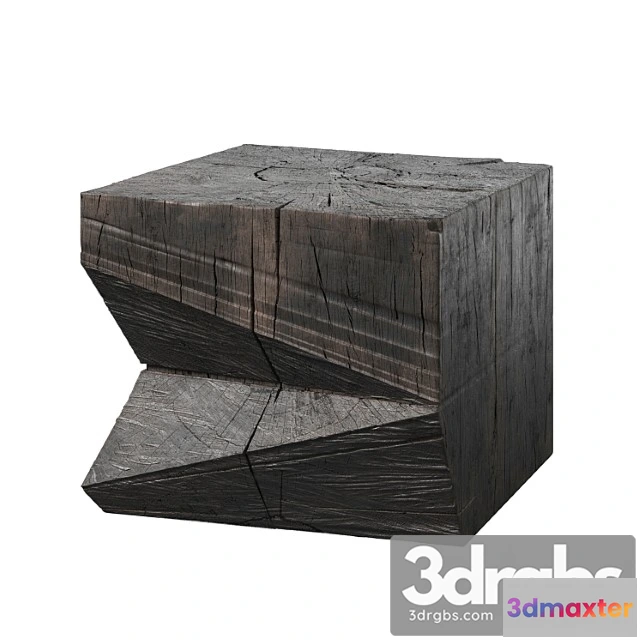 971328 - 1stDibs Sculpture Brutalist End Table Ct 9 Solid Oak