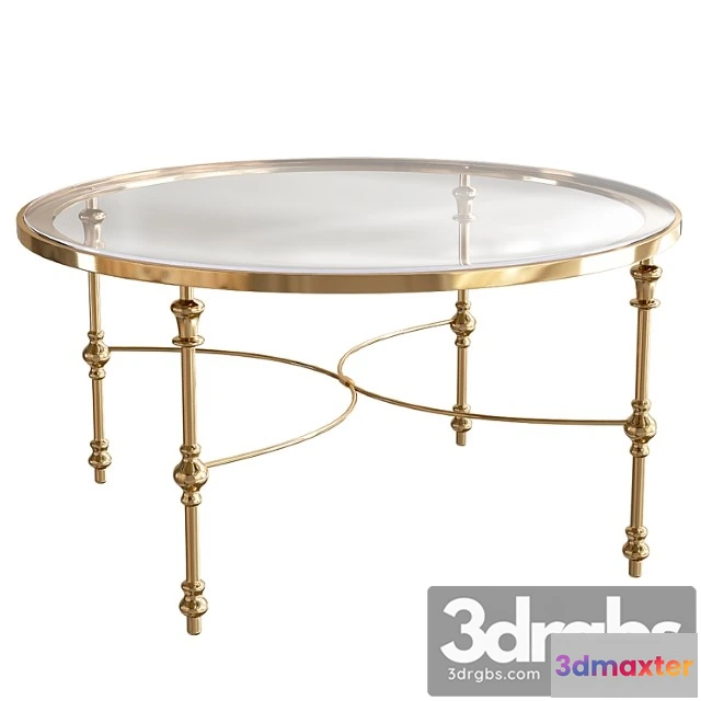 971362 - Aden oval gold iron coffee table 2