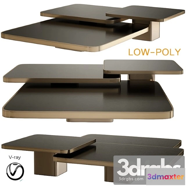 971648 - Bow coffee tables and side tables classicon (low poly) 2