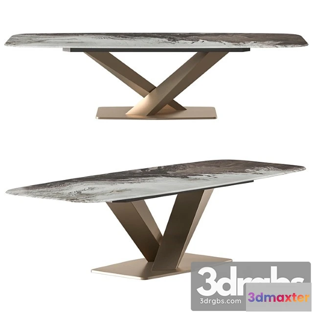971792 - Cattelan Italia Stratos Crystalart Dining Table