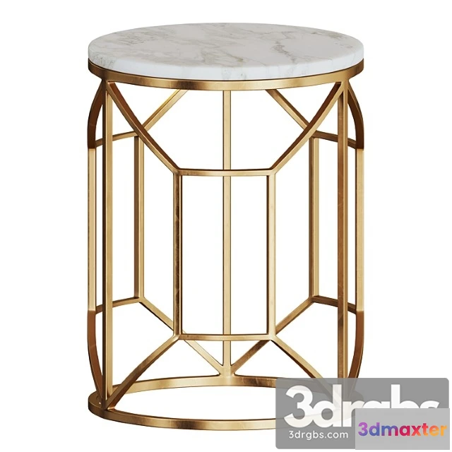 972030 - Coffee table in marble and metal by glasar 2