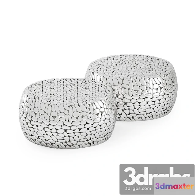 972070 - Coffee table pebbles deluxe silver 2