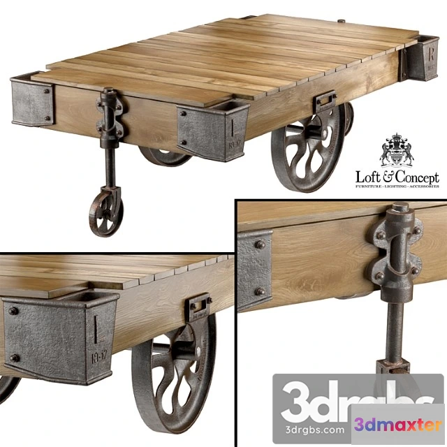 972554 - Factory Cart Coffee Table