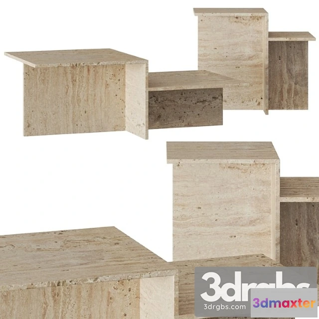 972566 - Ferm living distinct travertine coffee tables 2