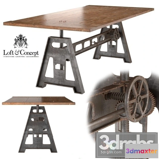 972670 - Garibaldi Dining Table Industrial